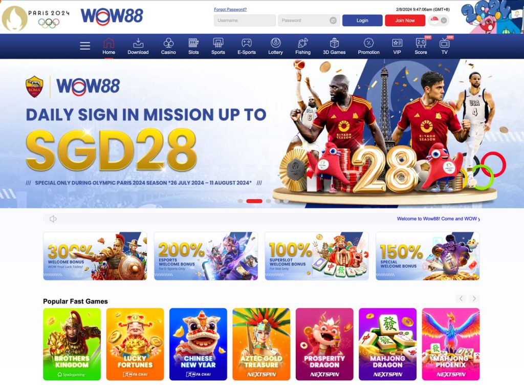 WOW88 Free Credit Casino Download